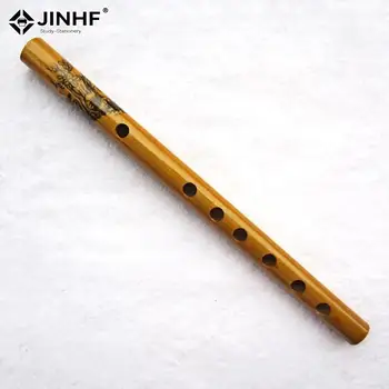 1 шт. Китайская традиционная бамбуковая флейта с 6 отверстиями, вертикальная флейта, кларнет, студенческий музыкальный инструмент, деревянный цвет для подарка детям