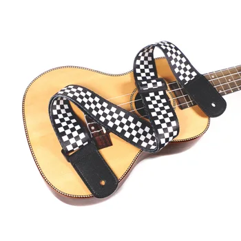 1 шт. ремешок для гавайской гитары в этническом стиле, полиэфирная тесьма, Регулируемый плечевой ремень, расширенный ремень для акустической гитары, хлопок со специальным принтом.