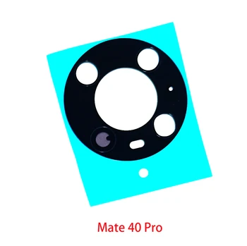 100 шт./лот для Huawei Mate 40 Lite Mate 30 Pro, стеклянная крышка объектива задней камеры с наклейкой-клеем