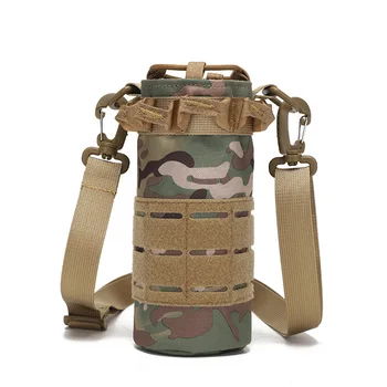 1000D Нейлоновая камуфляжная тактическая сумка для бутылки с водой, чехол для чайника, сумка для верховой езды, пеших прогулок, спортивной бутылки с водой, поясная сумка-мессенджер
