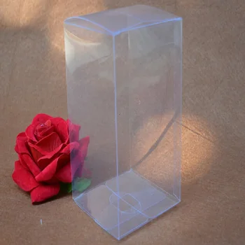 10шт Высокая Прямоугольная ПВХ Прозрачная ПЭТ Пластиковая Коробка Для Вечеринок В Супермаркете Cholocolate Candy Box Для Подарочной Упаковки Оптом