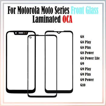 10шт Для Motorola Moto G8 Power Lite G8 G9 Play Plus Power ЖК Передний Сенсорный Экран Внешняя Линза Стеклянная Панель С Клеем OCA