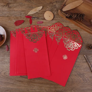 10шт Новогодняя Свадьба Красный Конверт Год Крысы Китайский Весенний фестиваль lucky bag