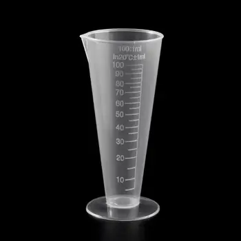 1ШТ 100 мл Лабораторная Бутылка Лабораторная Кухонная Пластиковая Мерная Чашка Мерный Стаканчик M5TB