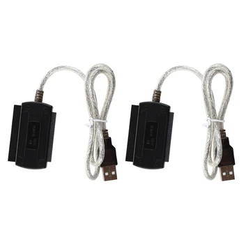 2 новых кабеля-адаптера USB 2.0 для IDE SATA S-ATA/2.5/3.5 (кабель-переходник)