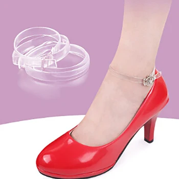 2 шт./лот Прозрачные невидимые шнурки для обуви Женские ремешки на лодыжках из ТПУ на высоком каблуке