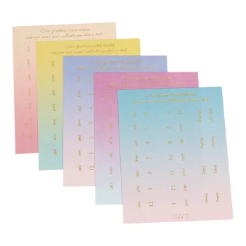 20 листов градиентных цветных липких этикеток Вкладка 