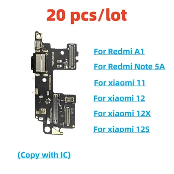 20 шт./лот, USB Зарядное Устройство Док-Разъем Гибкий Кабель Для Xiaomi 11 12 12X12S Redmi A1 Note 5A Разъем Зарядной платы