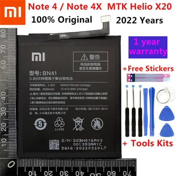 2022 Новый 100% Аккумулятор Xiao Mi BN41 Для Xiaomi Redmi Note 4 Hongmi Note 4X4200MAH Оригинальные Аккумуляторы Для мобильных Телефонов + Бесплатные Инструменты