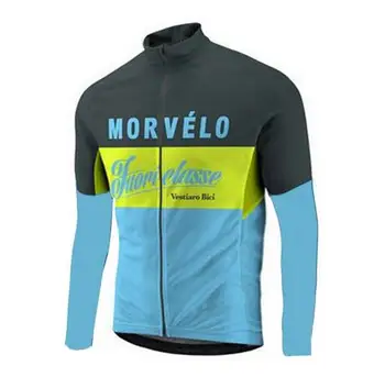 2023 Morvelo ретро Мужская Велосипедная Майка Джерси С Длинным рукавом Roap Ciclismo Велосипедная одежда велосипед Джерси Велосипедная Одежда