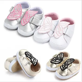 2023 Новая Весенне-осенняя детская обувь Милые сандалии для новорожденных из искусственной кожи с бабочками, повседневная обувь для новорожденных мальчиков и девочек