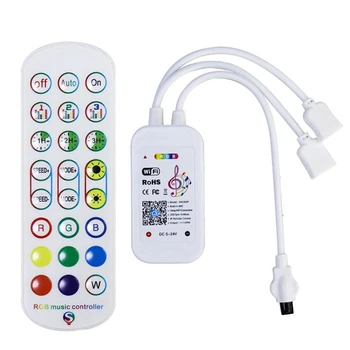 2X RGB-контроллера Tuya Wifi для светодиодной ленты 3528 2835 5050 RGB-контроллер с дистанционным управлением 24 клавишами