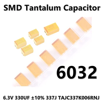 (2шт) Оригинальный 6032 (Тип C) 6,3 В 330 мкФ ± 10% 337J TAJC337K006RNJ SMD танталовый конденсатор