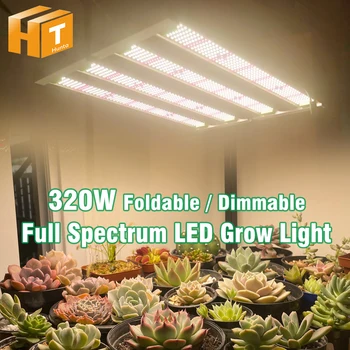 320 Вт Полный Спектр Складной Светодиодный Светильник Для Выращивания Зеленых Палаток LM301H Высокой Яркости С Регулируемой Яркостью Для Посева Овощей Цветов