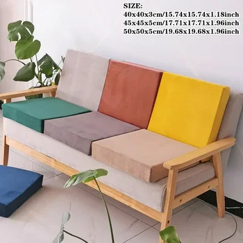 35D Жесткая диванная подушка из губки высокой плотности, однотонный коврик на окно, Съемный и моющийся татами, Толщина подушки для стула 3-8 см