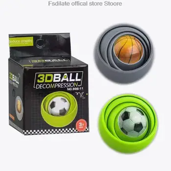 3D игрушка с шариком, бесконечное переворачивание декомпрессионного шарика, игрушка-головоломка с гироскопом для декомпрессии на кончиках пальцев, декомпрессионный игрушечный шарик, забавный подарок
