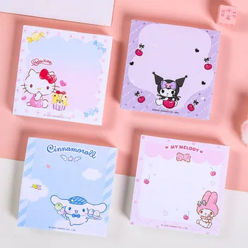 4/12 шт Sanrio Блокнот на 100 листов Kuromi Cinnamoroll Hello Kitty Не Наклеивается Бумага Для Заметок Канцелярские Принадлежности Для Школьного Офиса