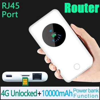 4G Wifi Роутер Wifi Модем Автомобильный Мобильный Wi-Fi Беспроводная точка доступа Mifi 10000 мАч 150 Мбит/с Поддержка 10 пользователей + слот для sim-карты