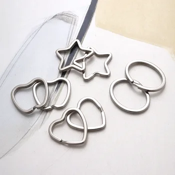 5 штук Металлический Железный Брелок Для Ключей Разъемные Кольца Сердце Звезда Микки Брелок Для Ключей Diy Ювелирные Изделия Компоненты