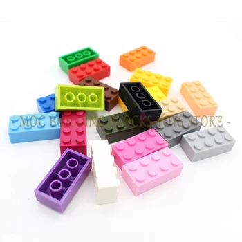 50 шт. / пакет MOC Parts 3001 Brick 2x4 DIY Enlighten Образовательные строительные блоки, архитектурные игрушки, совместимые сборки Частиц
