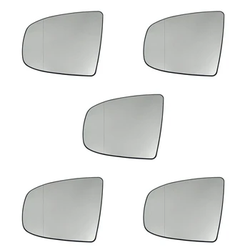 5X Левое зеркало заднего вида, Боковое зеркальное стекло с подогревом + Регулировка для BMW X5 E70 2007-2013 X6 E71 E72 2008-2014