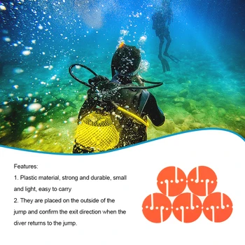 5шт логотипов Пластиковый безопасный сигнальный знак, указывающий на подводное плавание
