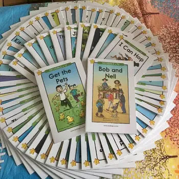 64 Книги / набор Разчитываемых Фонических Историй, Помогающих Ребенку Читать книгу по английскому языку 