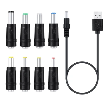 8 в 1 5 В USB для Постоянного тока 5,5x2,1 мм Штекер Зарядного Шнура для Вентилятора Динамика Маршрутизатора LED T21A
