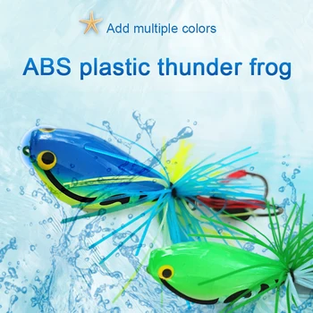 90-мм искусственная рыболовная приманка Thunder Frog, Жесткая приманка с двойным крючком, Рыболовные принадлежности на открытом воздухе