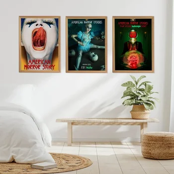 A-American H-Horror S-Story Плакат DIY Плакат Из Крафт-бумаги Винтажный Плакат Настенная Художественная Живопись Учебные Наклейки Big Szie Wall Painting
