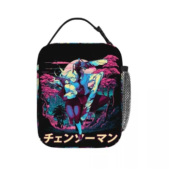 Aki Hayakawa The Gun Devils Hunter бензопила, изолированная сумка для ланча, сумки для пикника, термосумка-холодильник, сумка для ланча для женщин, работы, детей, школы