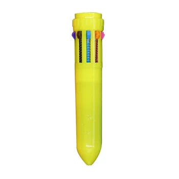 B36C 1 шт. разноцветная шариковая ручка 0,5 мм челночная ручка 10 цветов шариковая ручка-бочонок