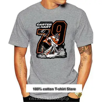 Camisa de Hockey Carter Hart para niños, camisa con contorno de Carter Hart, nueva
