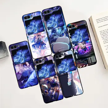 Honkai Star Rail Чехол для Samsung Galaxy Z Flip5 Черный Жесткий Чехол для ПК Z Flip 5 Zflip5 Складные Защитные Чехлы Для мобильных Телефонов Coque