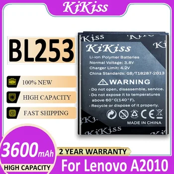 KiKiss высокая емкость 3600 мАч Сменный Аккумулятор Мобильного телефона BL253 Для Lenovo A2010 A1000 A1000m A 1000 Перезаряжаемый