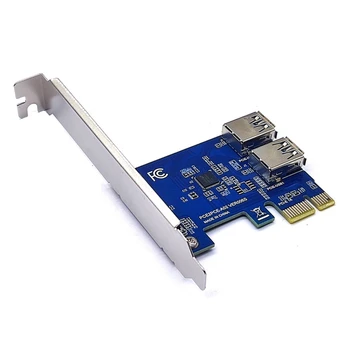 PCI-E от 1 до 2 PCI Express 1X Слот Внешняя плата адаптера Riser Card Pcie Карта мультипликатора порта для майнинга биткоинов
