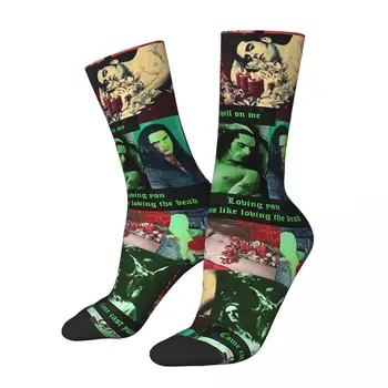 Peter Steele Dark Goth Type O Negative Merch Socks Высококачественные Носки Средней Длины из Хлопка для Женщин И Мужчин, Маленькие Подарки