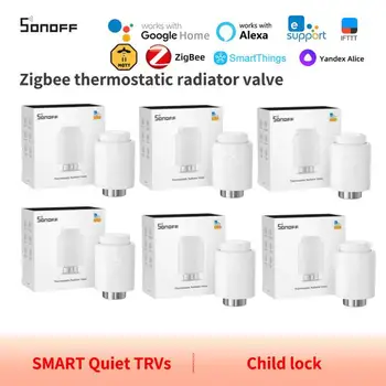 Sonoff TRV Zigbee Термостатический Клапан Радиатора Smart TRVs Система Управления Подогревом пола Systerm Home Assistant Automation TRVZB Alexa