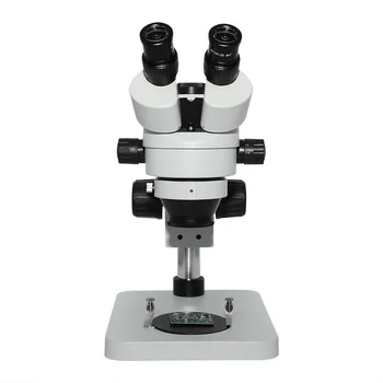 SZM7045-B1 Тринокулярный ЗУМ 1: 6,4 7X-45X стереомикроскоп со светодиодной кольцевой подсветкой для ремонта мобильных телефонов