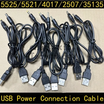 USB к DC5V 1 шт./лот кабель для зарядки питания 5,5*2,1 мм 4,0x1,7 мм относится: Wi-Fi роутер маленький динамик 3,5x1,35 мм 2,5 мм x 0,7 80 см затирка