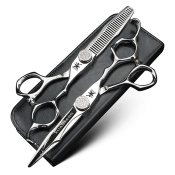 XUANFENG 6-дюймовая ручка из рыбьей чешуи для парикмахера, ножницы, инструменты для укладки в парикмахерской, ножницы для стрижки и филировочные ножницы