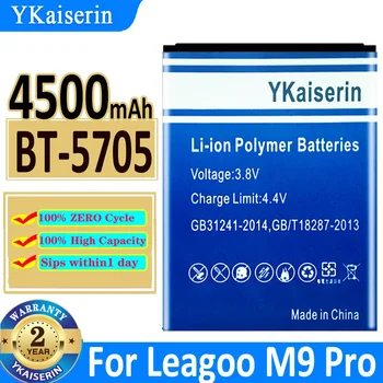 YKaiserin Новый Аккумулятор BT-5705 4500 мАч Для LEAGOO M9 Pro M9Pro BT-5705 Smart Parts Мобильного Телефона Bateria