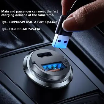 Автомобильное зарядное устройство USB Двухпортовый адаптер для быстрой зарядки автомобильной розетки Универсальная автомобильная зажигалка Адаптер USB-зарядного устройства Автомобильный аксессуар