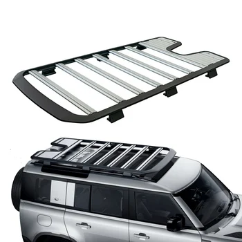Алюминиевый автомобильный багажник Багажная корзина на крыше для Land Rover Defender 2020 2021