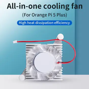 Алюминиевый охлаждающий вентилятор для Orange Pi 5 Plus Тепловое излучение НЕ использовать вместе с OPi 5 Plus Корпус из алюминиевого сплава Аксессуары N K4S8