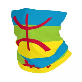 Амазиг Берберский Флаг Бандана Шейная Гетра для Лыжной Охоты Мужчины Женщины Оберточная Бумага Шарф Kabyle Tifinagh Логотип Повязка На Голову Теплее
