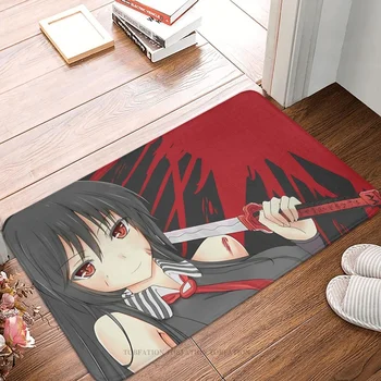 Аниме Akame Ga Kill Нескользящий коврик с принтом для ванной Wibu Кухонный коврик Молитвенный ковер Декор для помещений