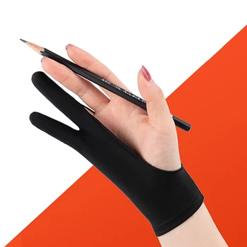 Антисенсорные перчатки для ручной росписи двумя пальцами для планшета, сенсорное рисование на экране цифровой платы, перчатка для планшета для рисования маслом с защитой от обрастания