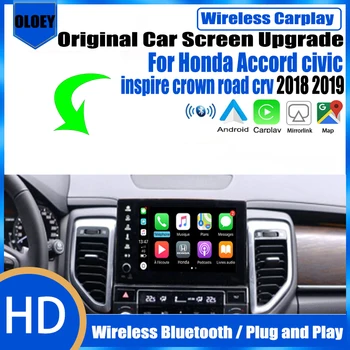 Беспроводная Камера Заднего Вида Apple CarPlay Android Auto interface Adapter Для Honda Accord civic inspire crown road crv 2018 2019