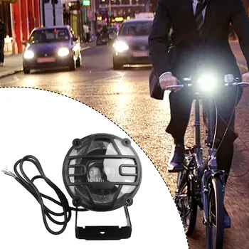 Велосипедная светодиодная лампа 36 В 48 В, Велосипедный рожок, водонепроницаемый фонарик с рожком для фары электрического велосипеда, передняя фара, водонепроницаемая фара